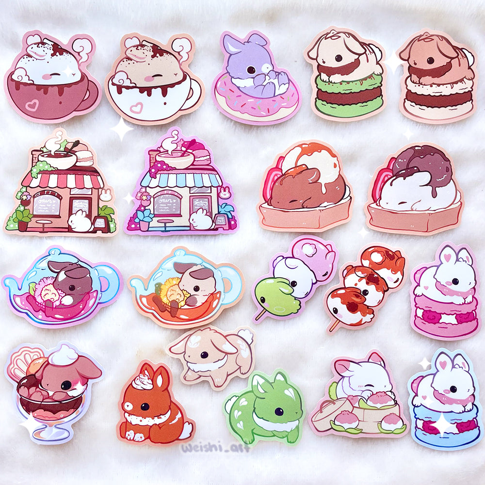 Bunny Cafe Stickers