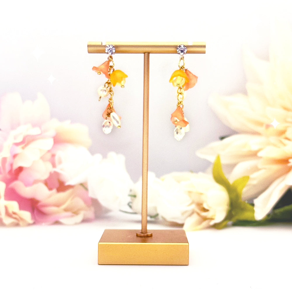 Trumpet Flower Bead Earring