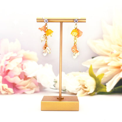 Trumpet Flower Bead Earring