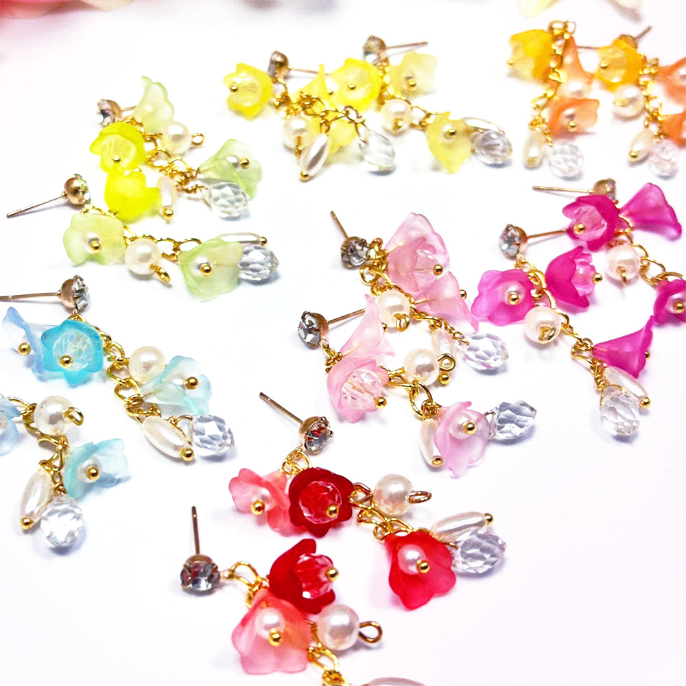 Trumpet Flower Bead Earring