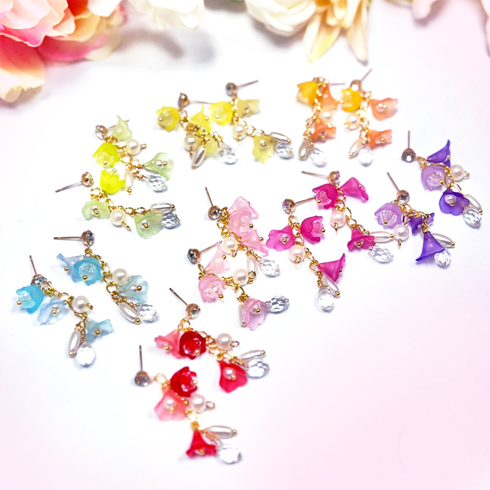 Trumpet Flower Bead Earring