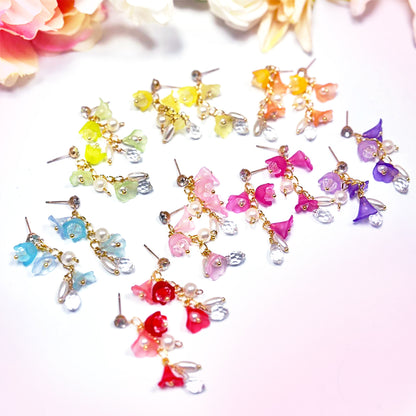 Trumpet Flower Bead Earring