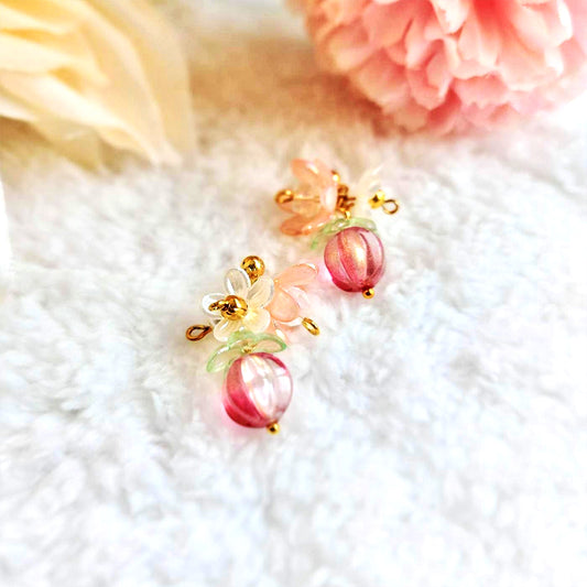 Peach Charm Earring