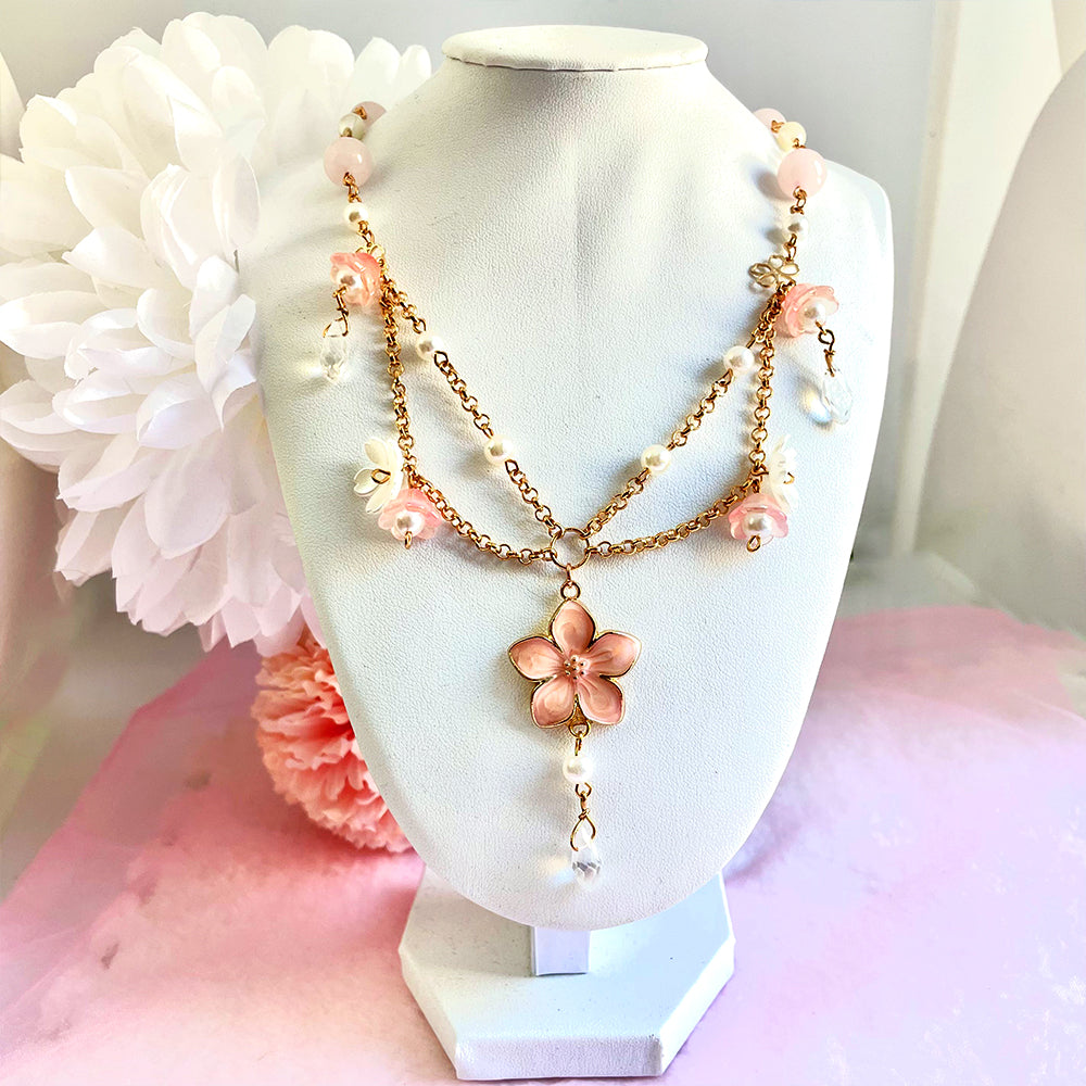 Sakura Cherry Blossom Necklace (Made to order)