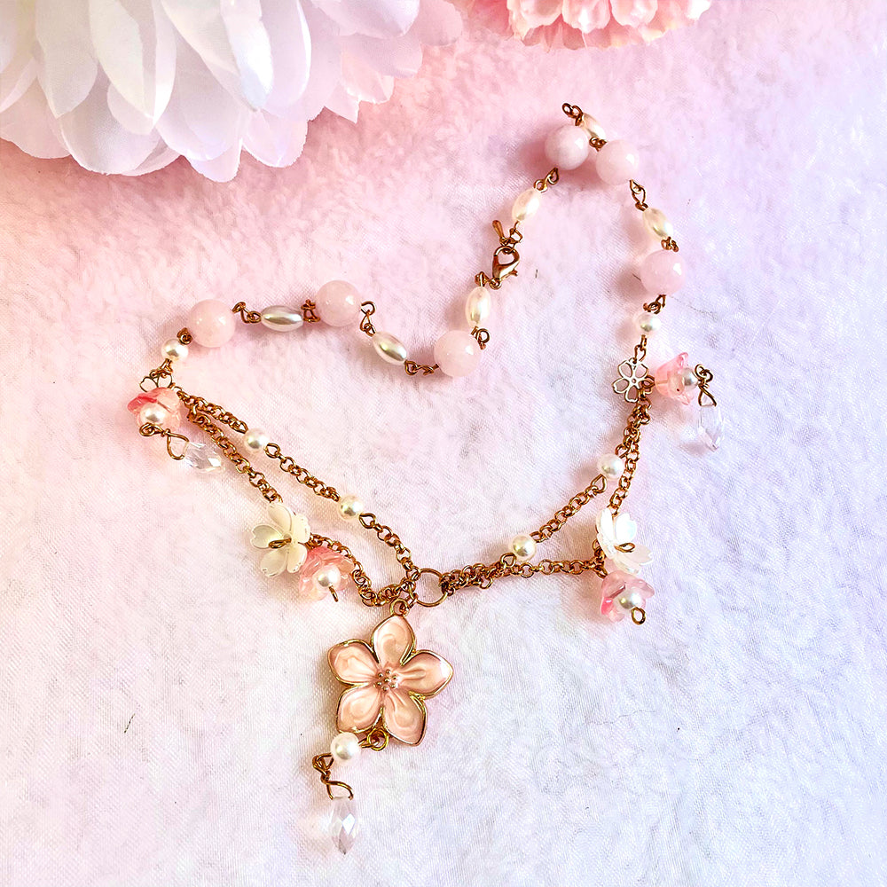 Sakura Cherry Blossom Necklace (Made to order)