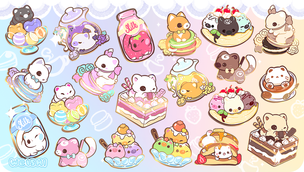 [PREORDER] Meowlicious Enamel Pins ETA December - January 2027