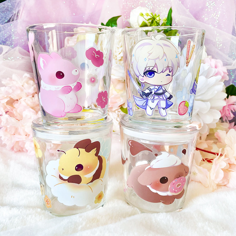 GLASS CUP with Lid
